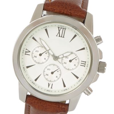 Light brown Roman numeral watch